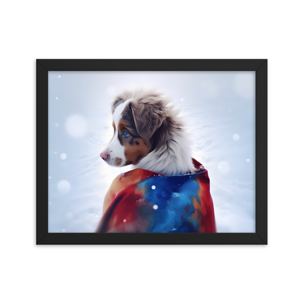 Framed photo paper poster
