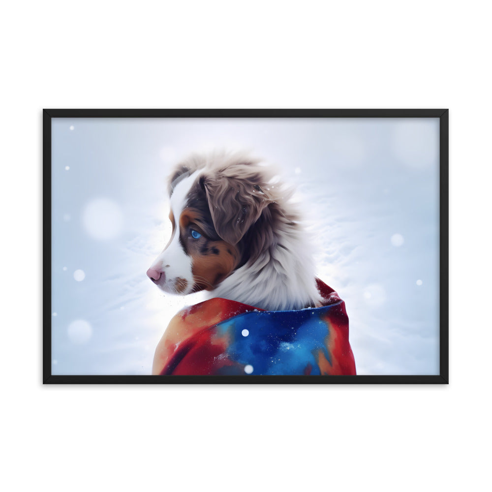 Framed photo paper poster